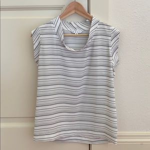 Cabi black and white dressy top
